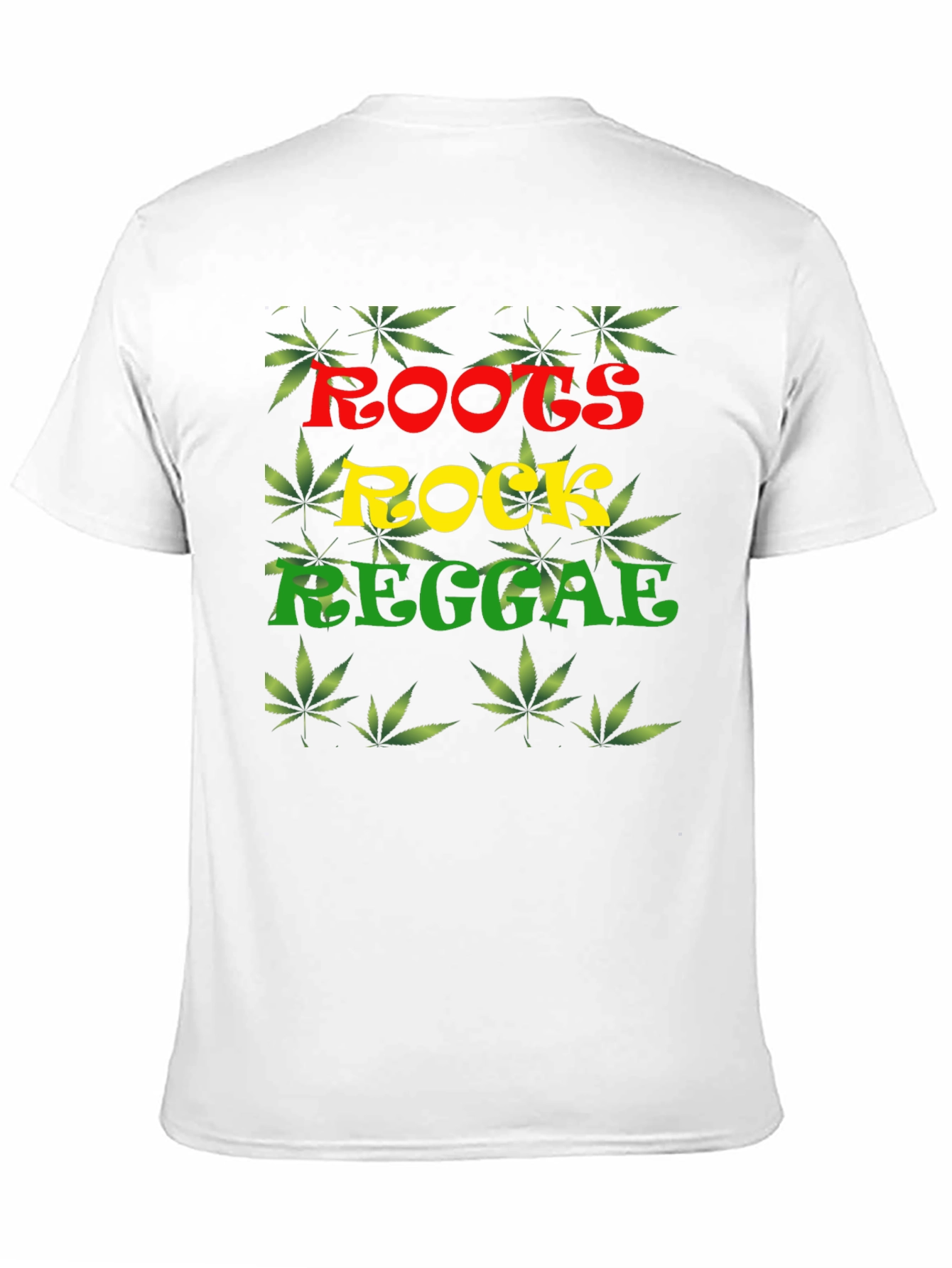 Roots Rock Reggae T-Shirt - Cannabis Leaf Design