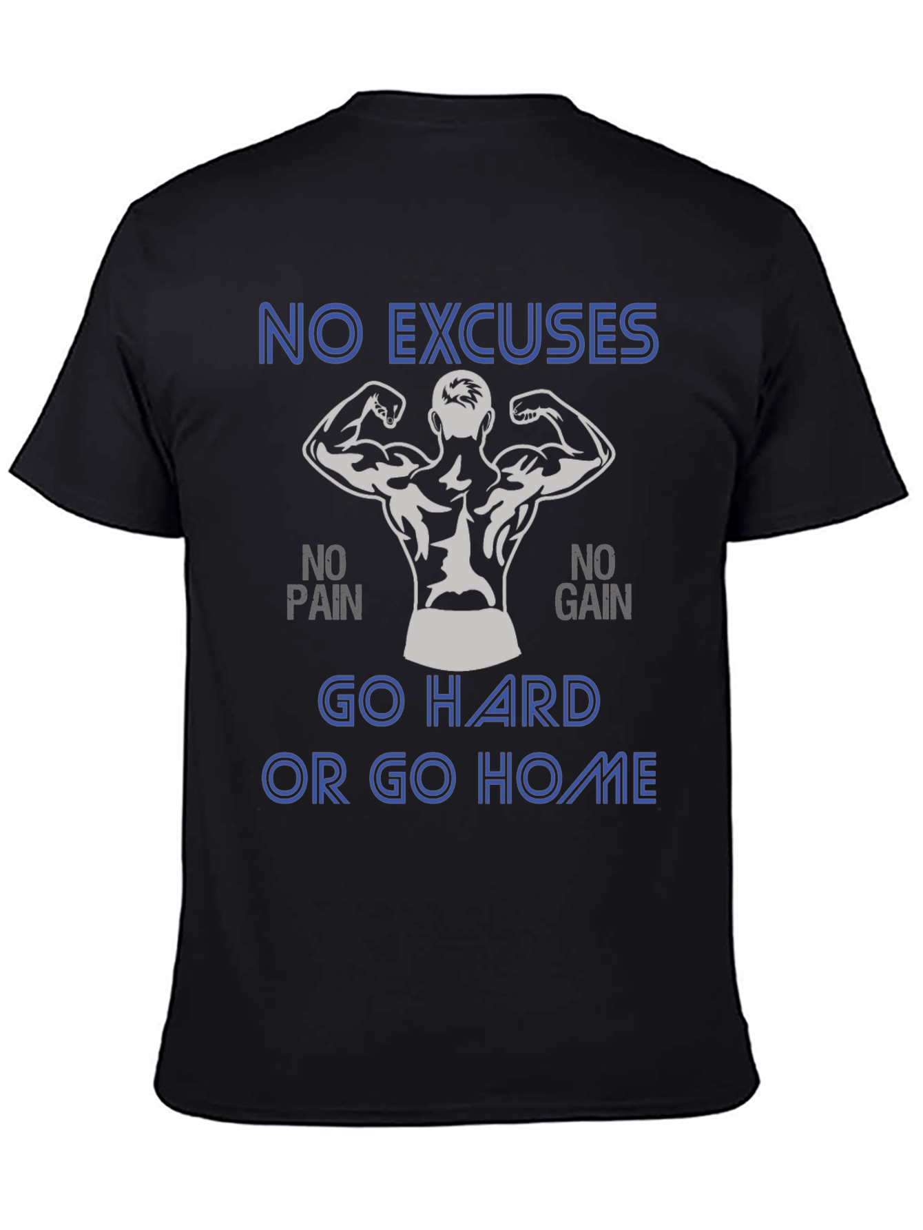 Motivational Workout Graphic Tee - No Excuses