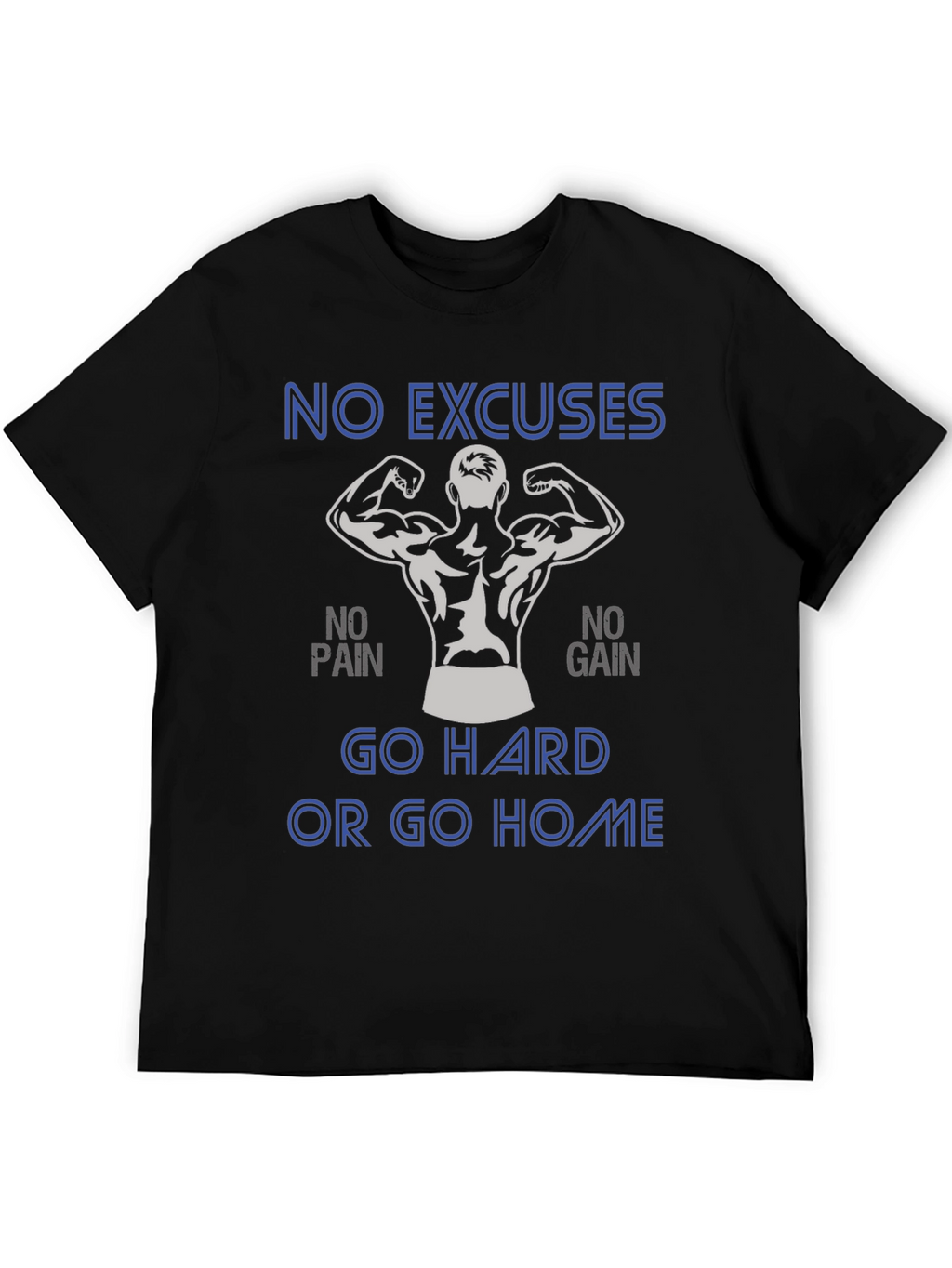 Motivational Workout Graphic Tee - No Excuses