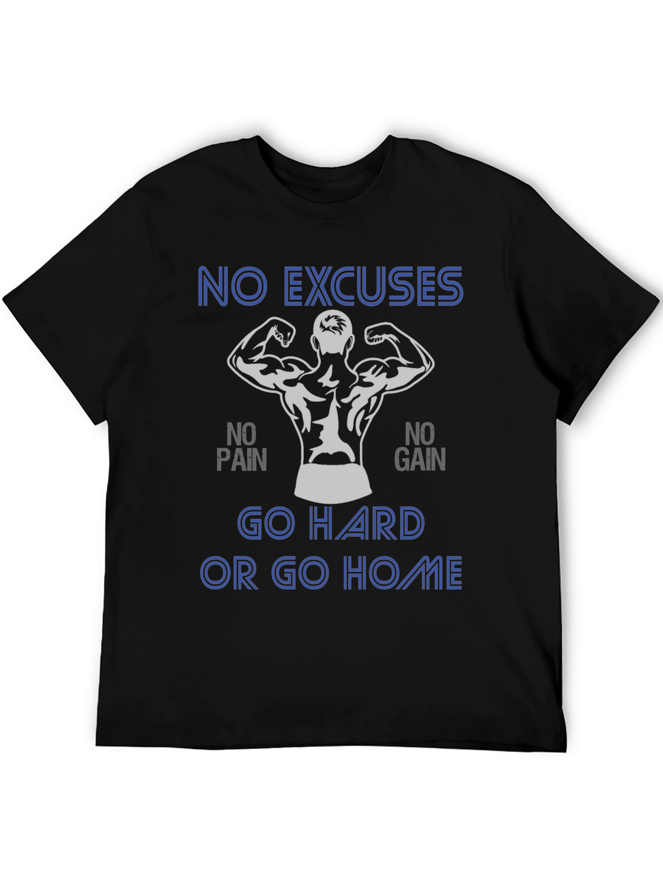 Motivational Workout Graphic Tee - No Excuses