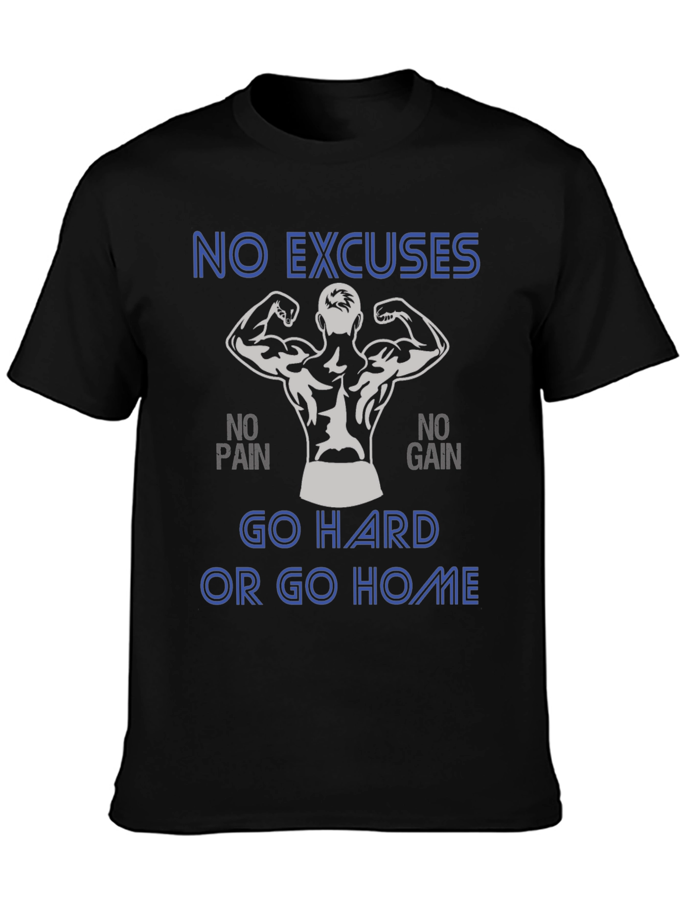 Motivational Workout Graphic Tee - No Excuses