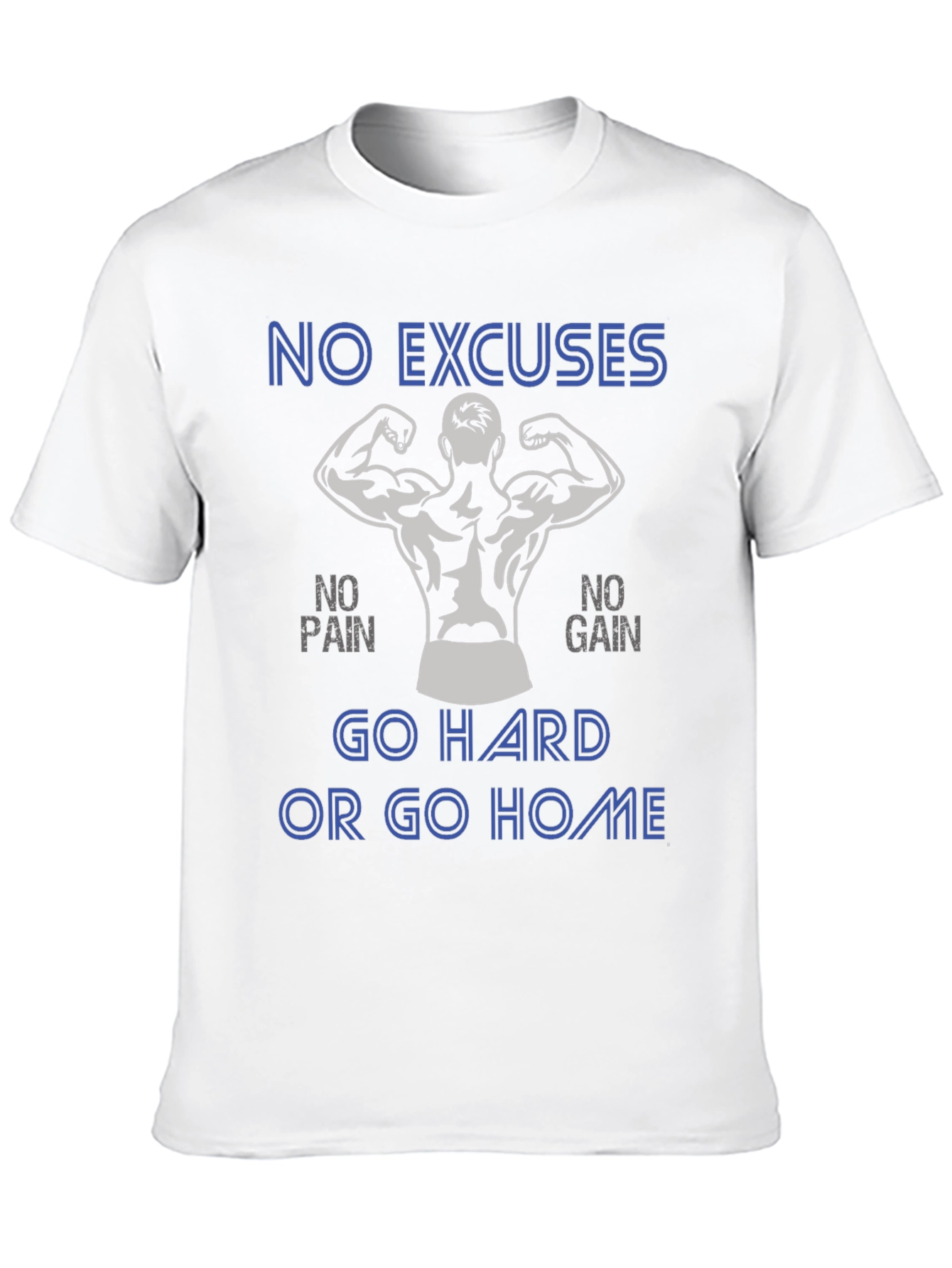 Motivational Workout Graphic Tee - No Excuses