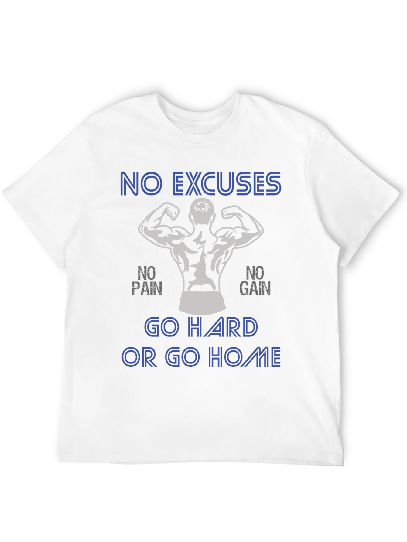 Motivational Workout Graphic Tee - No Excuses