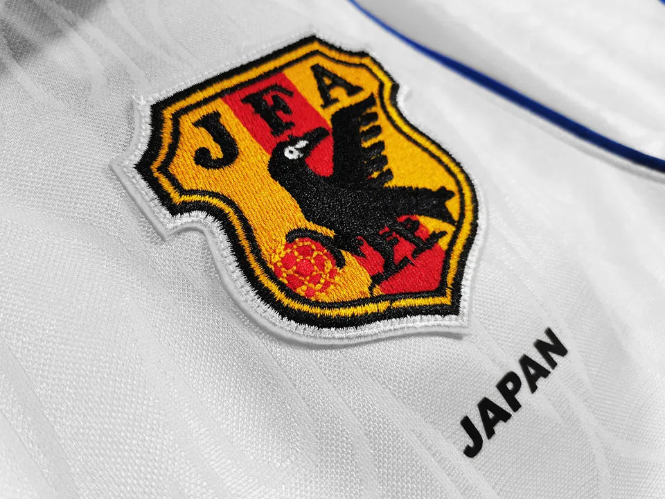 1998 Japan Away White Retro Soccer Jersey Detail 3