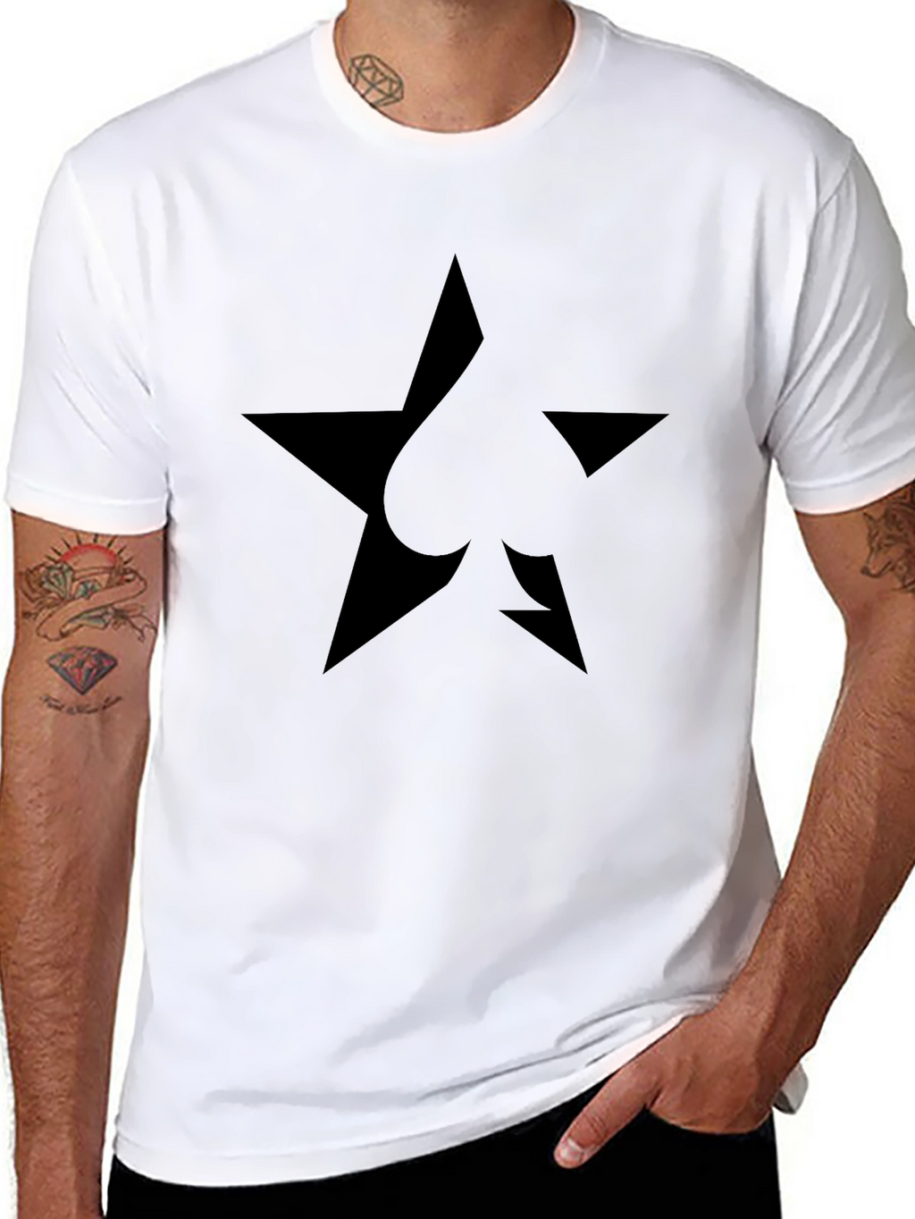 Star Spade Black T-Shirt - Modern Casual Tee