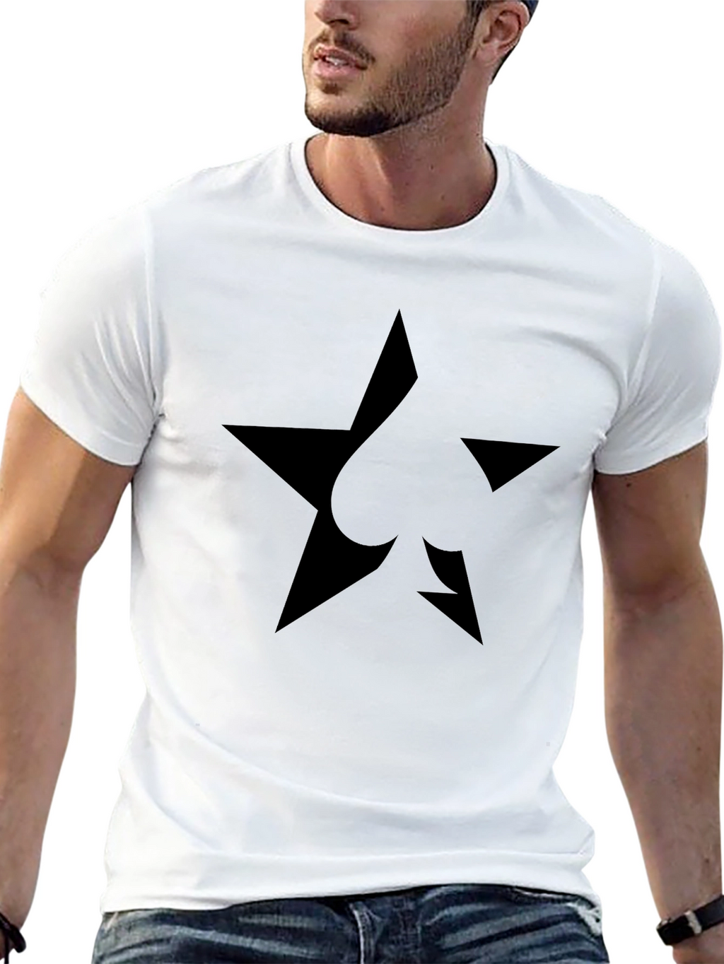 Star Spade Black T-Shirt - Modern Casual Tee