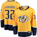 Men's Nashville Predators Kevin Lankinen #32 Gold Home Breakaway Player Jerseys