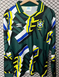 1994 Brazil Green GK Retro Long Sleeve Soccer Jersey Item NO.: 2145521 Front