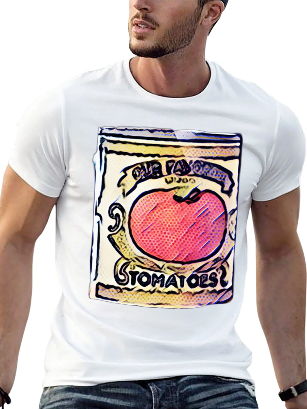Tomato Soup Can Graphic Tee - Pop Art Style