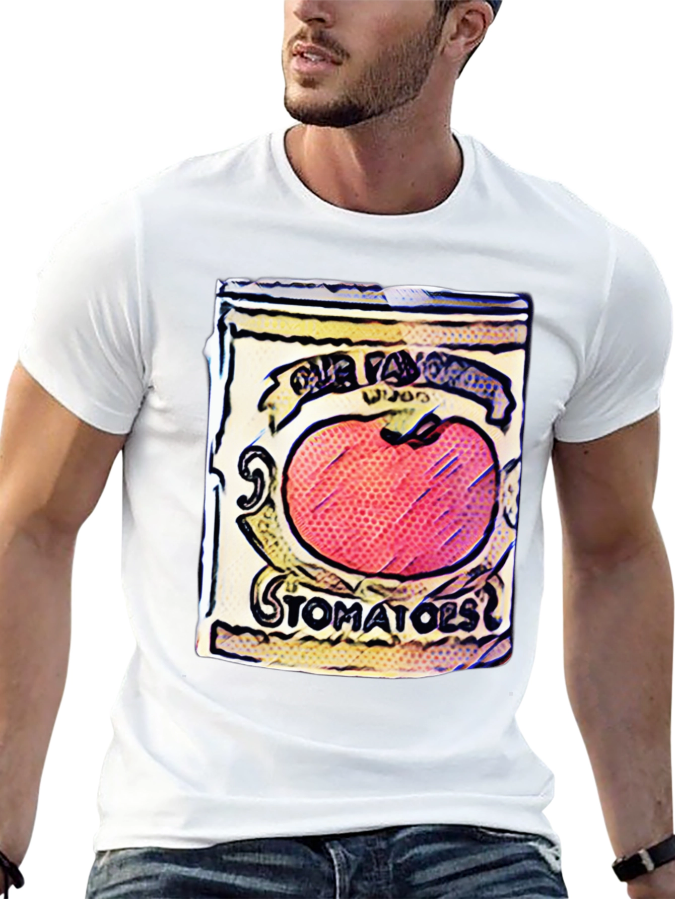 Tomato Soup Can Graphic Tee - Pop Art Style