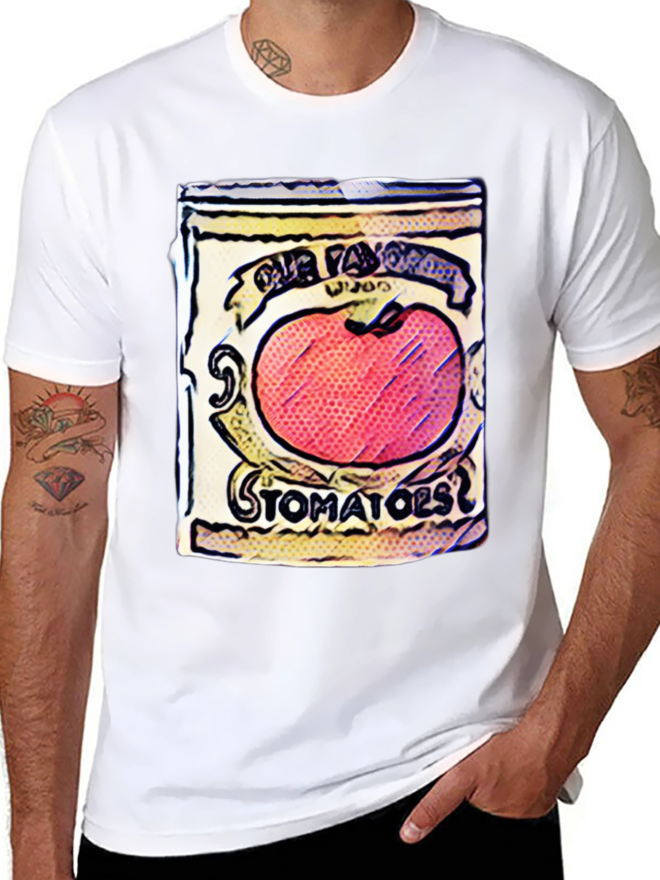 Tomato Soup Can Graphic Tee - Pop Art Style