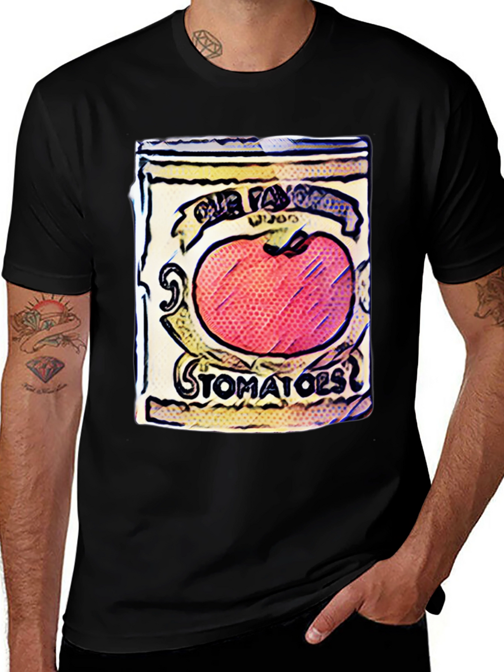 Tomato Soup Can Graphic Tee - Pop Art Style