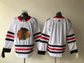 Men's Chicago Blackhawks White Away Authentic Blank Jerseys