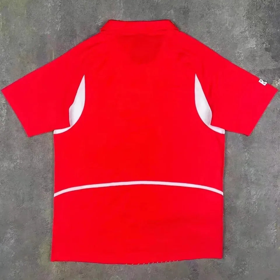 2002 South Korea Home Red Retro Soccer Jersey Detail 1