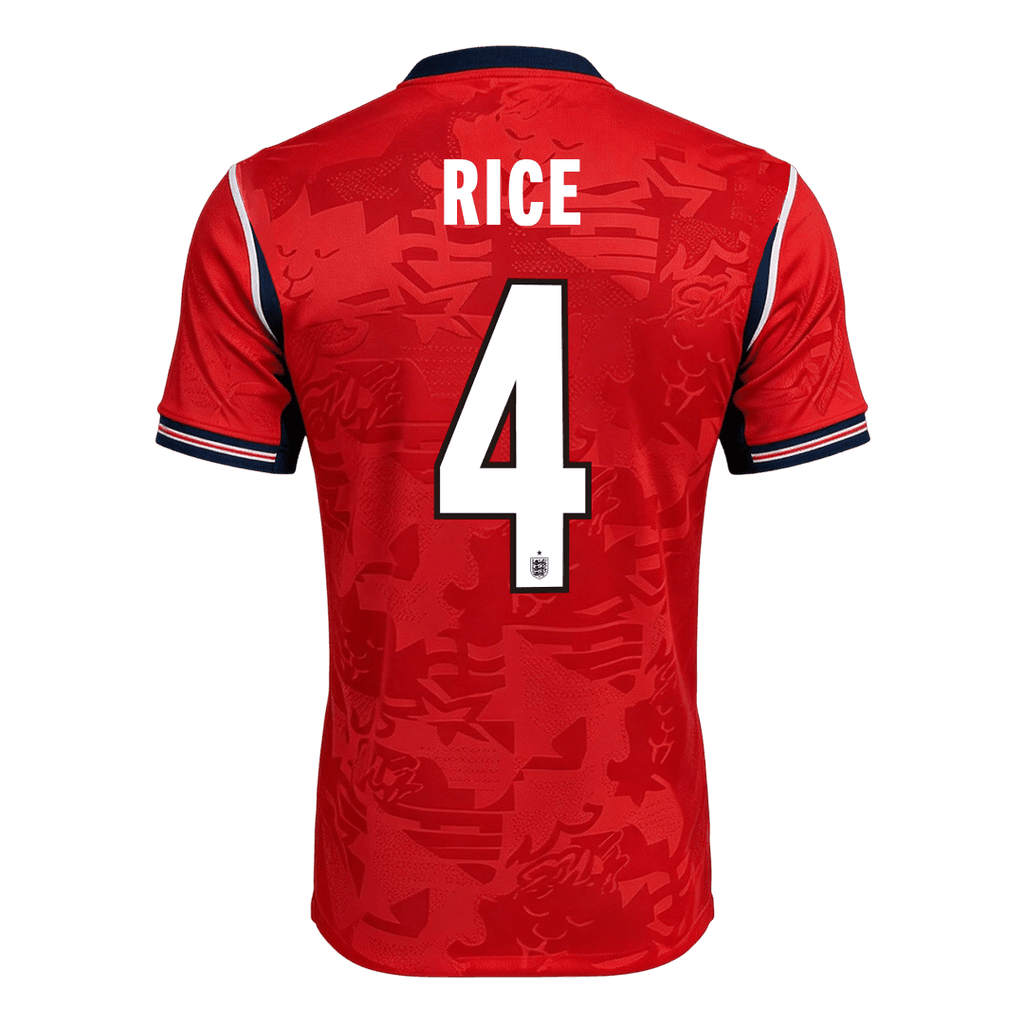RICE #4 England Away Soccer Jersey World Cup 2026 Red Back