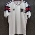 1990 England White Retro Soccer Jersey Front