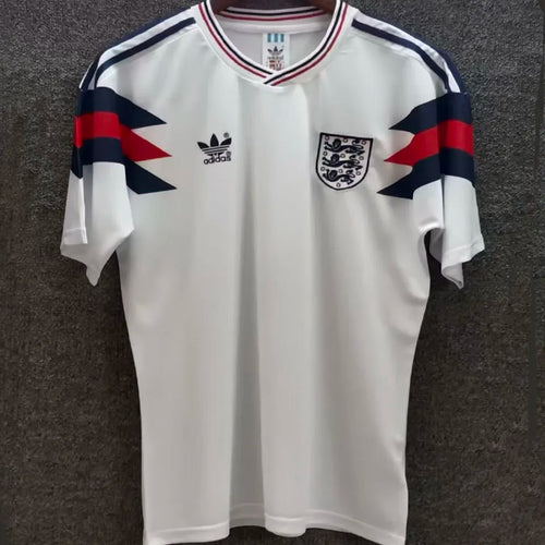 1986 England Away Red Retro Soccer Jersey Back