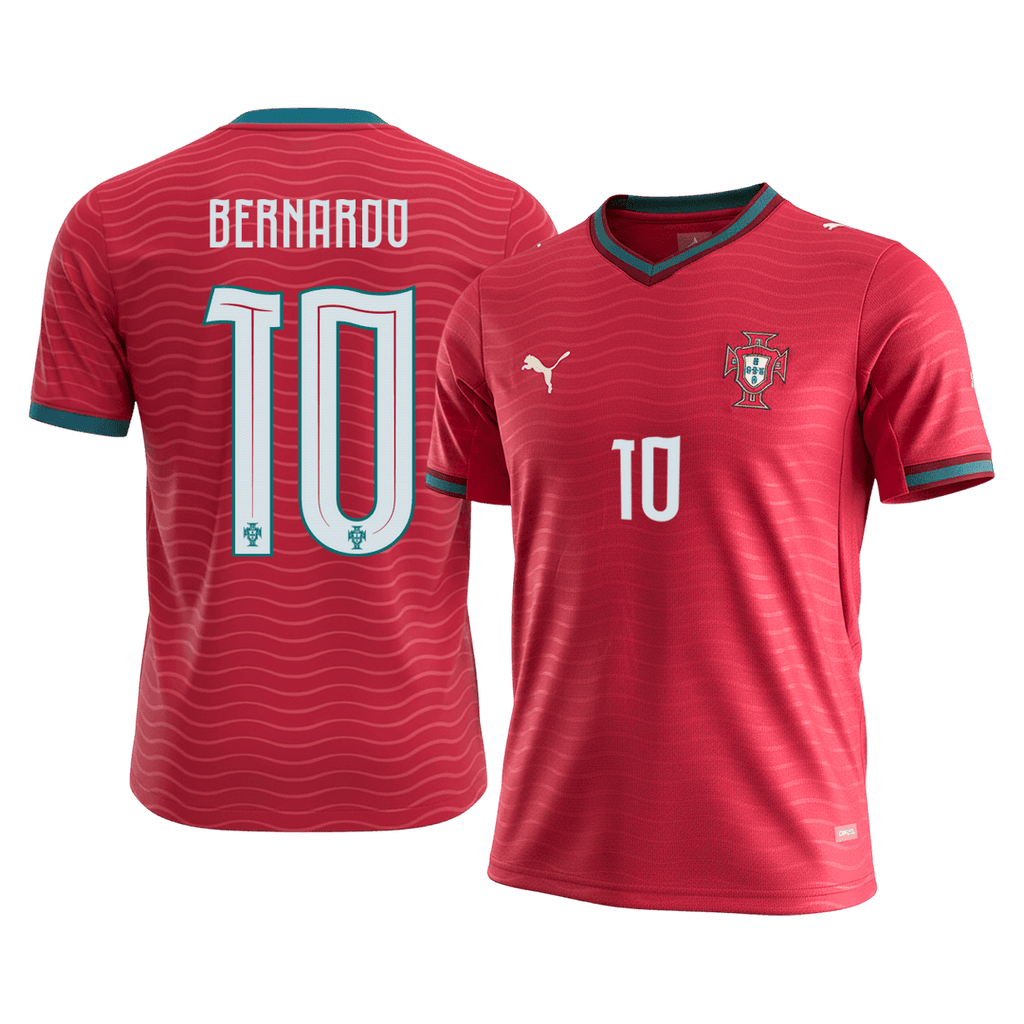 BERNARDO#10 Portugal Home Soccer Jersey World Cup 2026 Red Front
