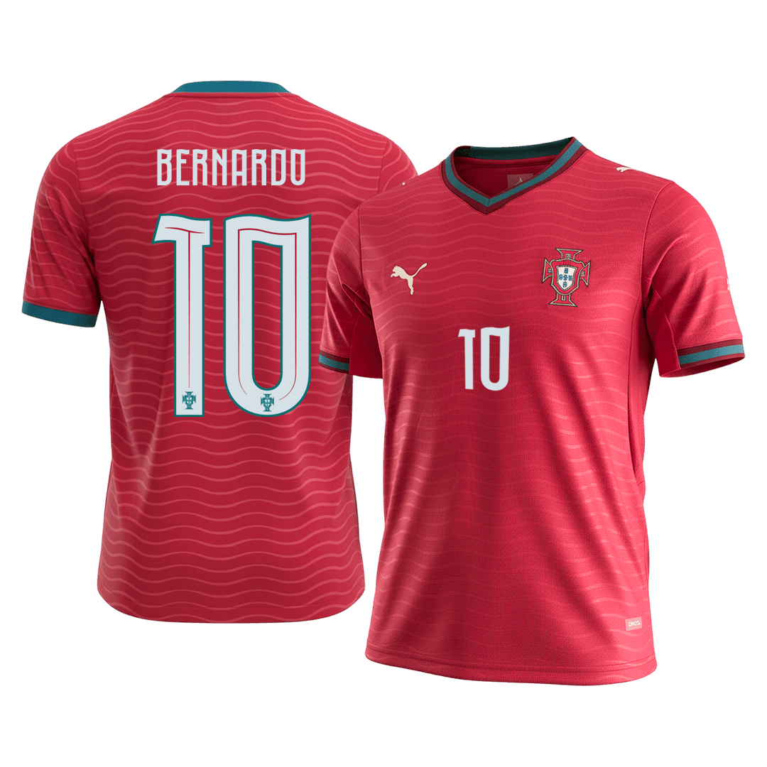 BERNARDO#10 Portugal Home Soccer Jersey World Cup 2026 Red Front