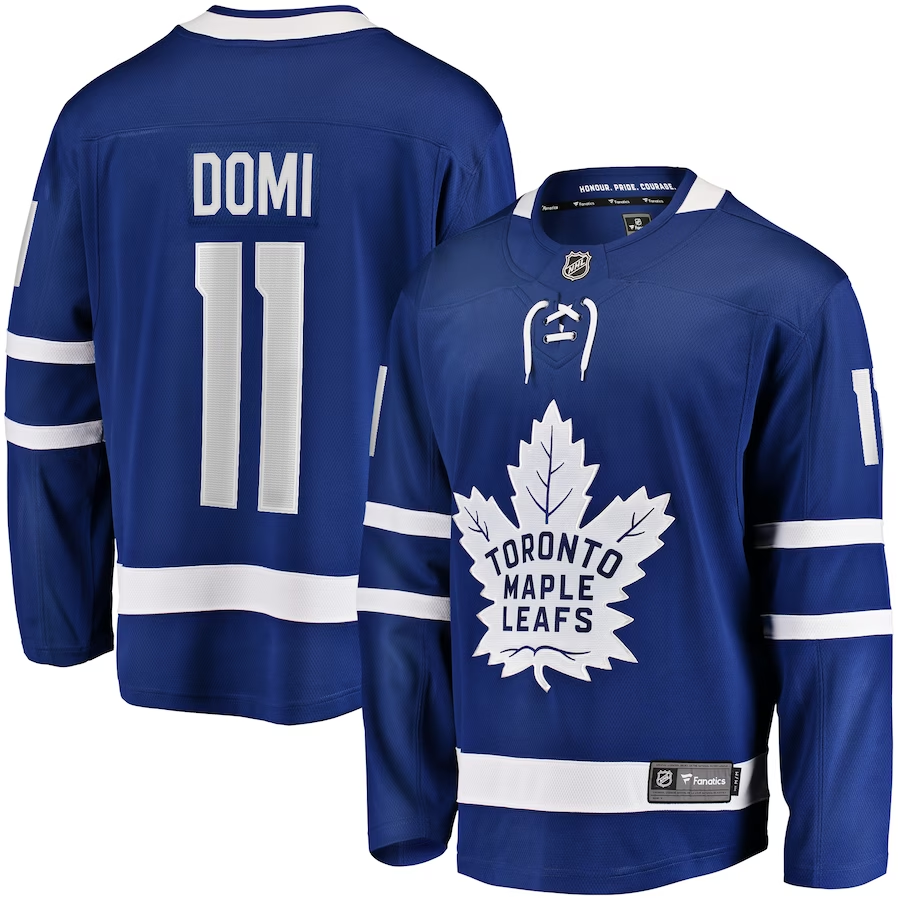 Men's Toronto Maple Leafs Max Domi #11 Blue Player Game Jerseys