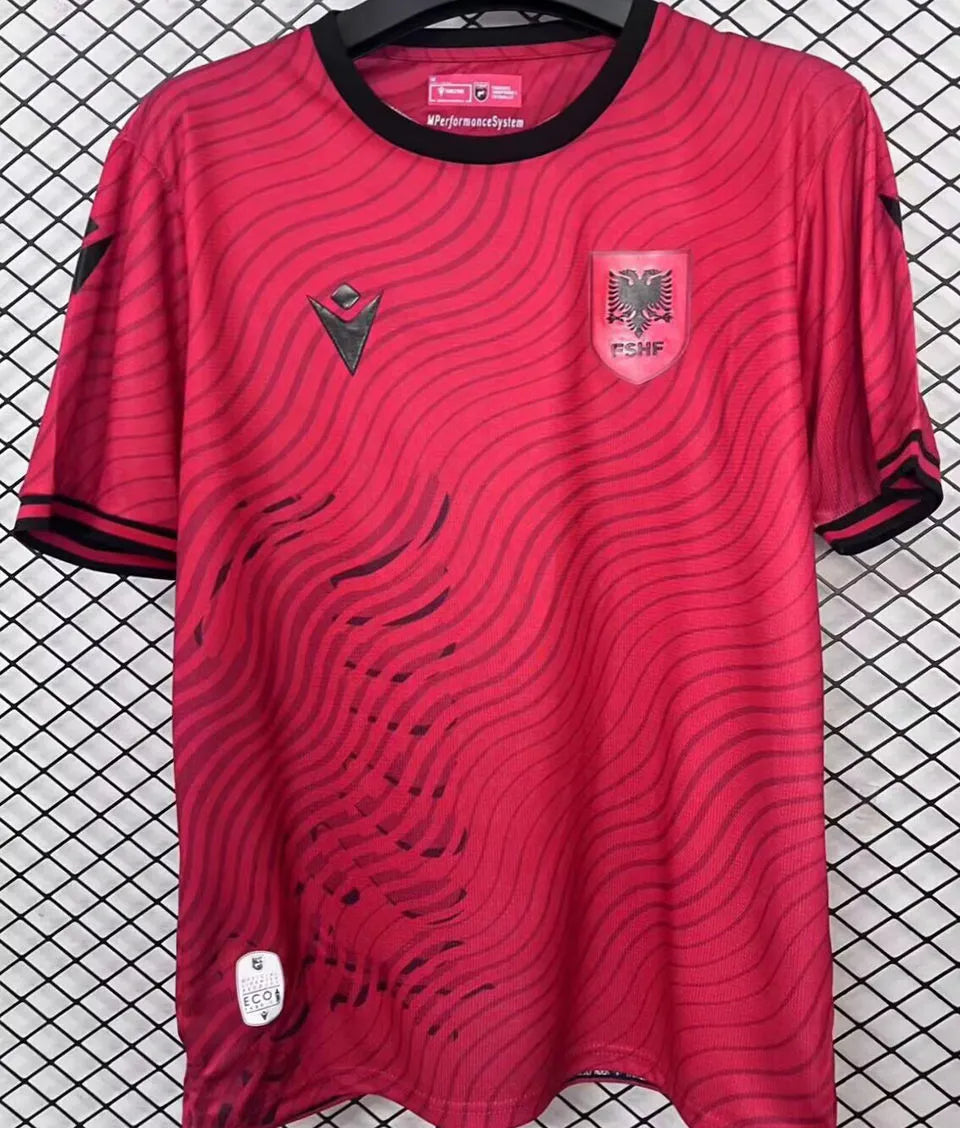 2026/27 Albania Home Red Fans Soccer Jersey 阿尔巴尼亚 Front