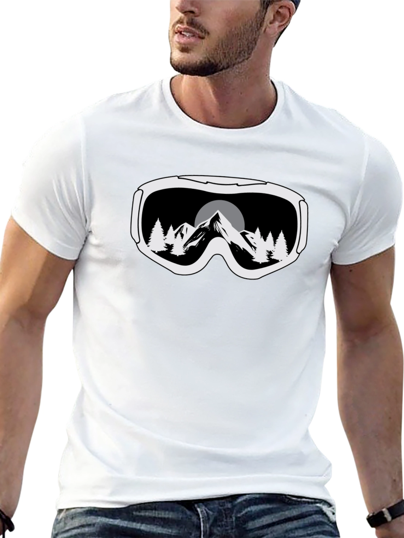 Mountain Goggles Graphic Tee - Black