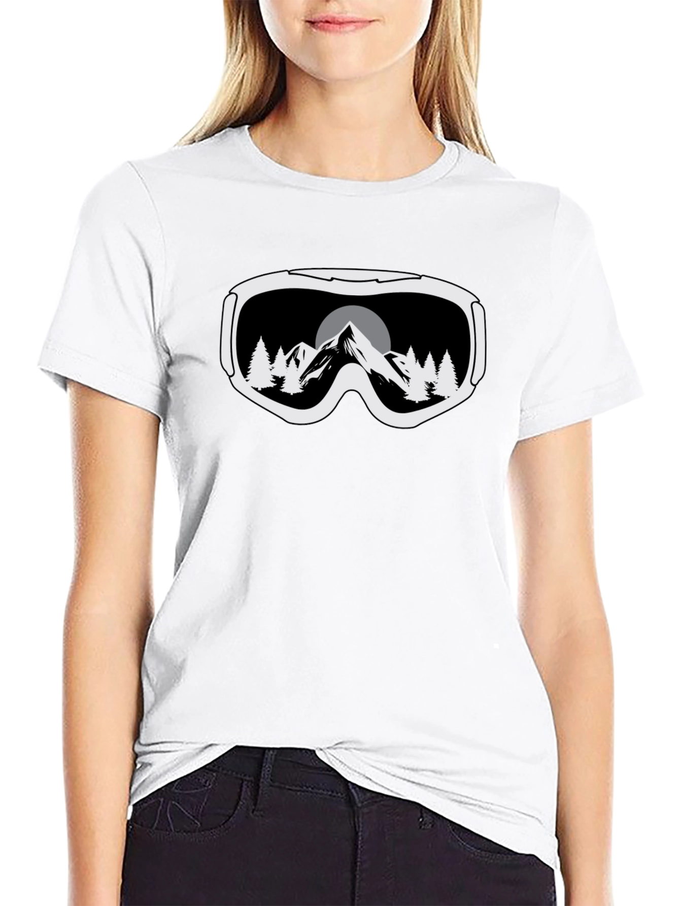 Mountain Goggles Graphic Tee - Black
