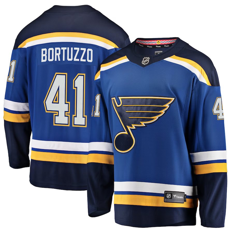 Men's St. Louis Blues Robert Bortuzzo #41 Blue Breakaway Player Jerseys