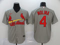 Men's St. Louis Cardinals Yadier Molina #4 Gray Replica Baseball Jerseys