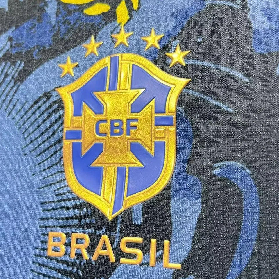 2024/25 Brazil Special Edition Black Fans Jersey Detail 2