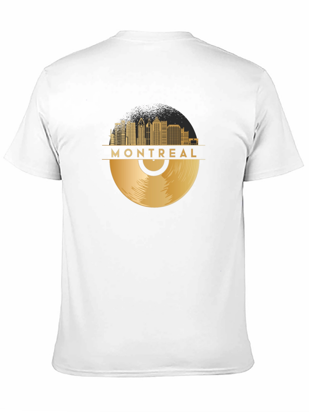 Montreal Skyline Record Black T-Shirt