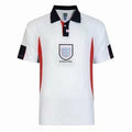 1998 England Home White Retro Soccer Jersey Front