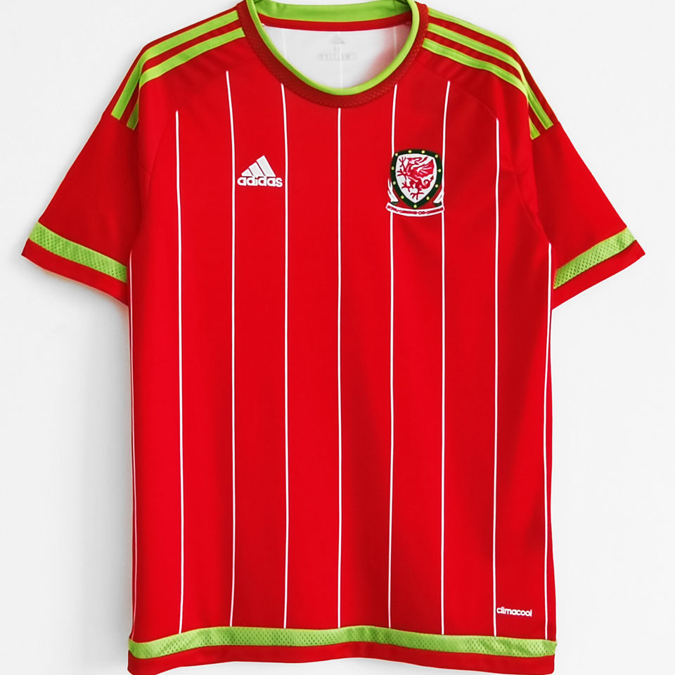 2015/16 Wales Home Red Retro Soccer Jersey Item NO.: 1415989 Front