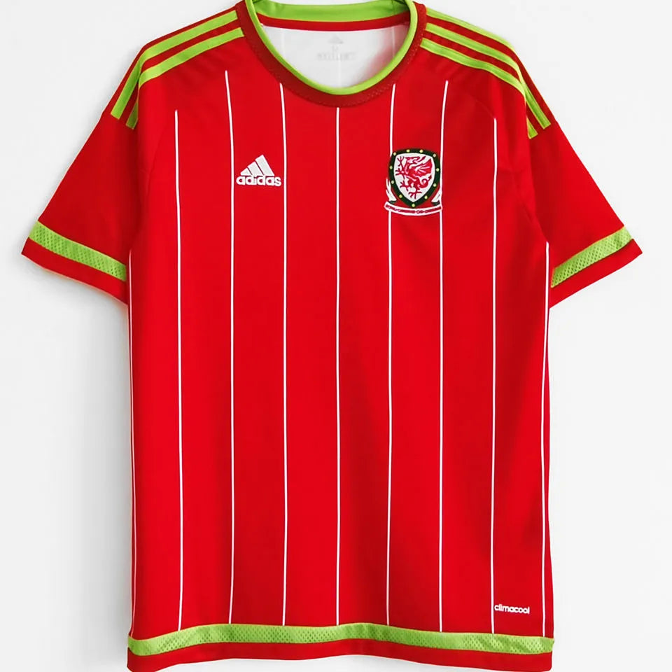 2015/16 Wales Home Red Retro Soccer Jersey Front