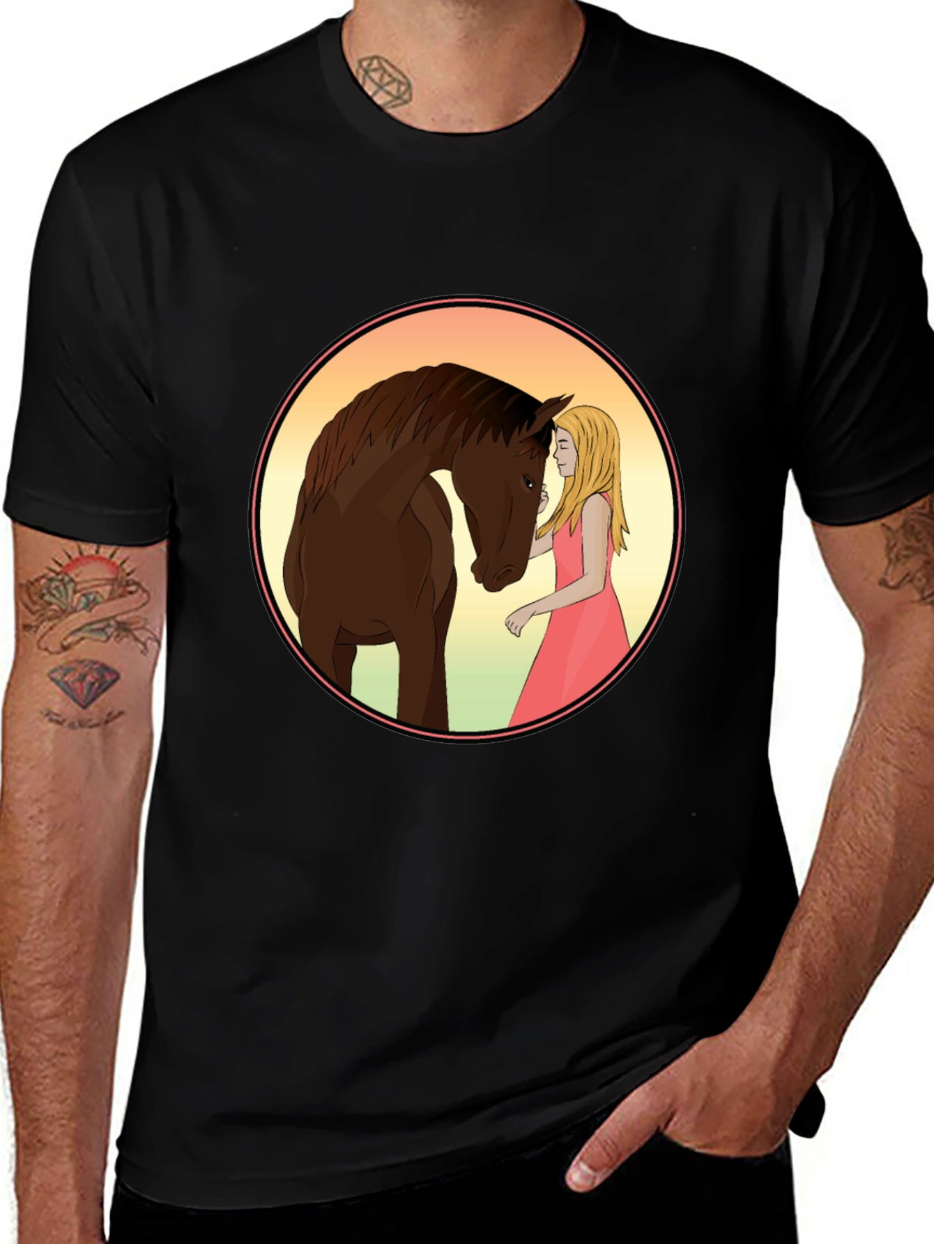 Horse & Girl Graphic Tee - Stylish Comfort