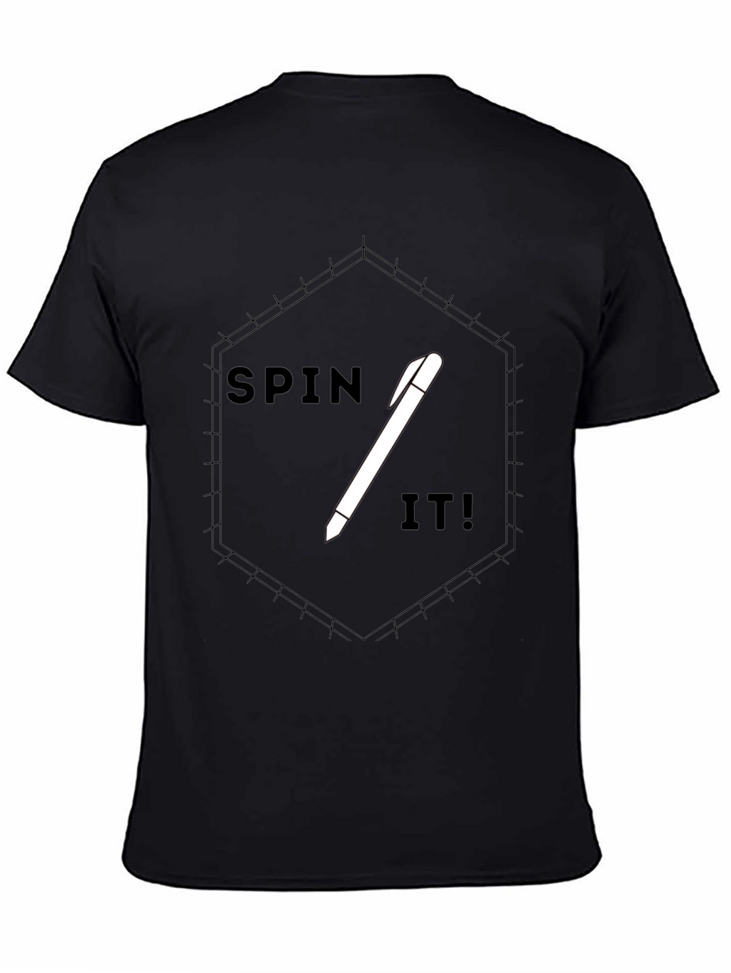 Spin It! Graphic Tee - Modern Black T-Shirt