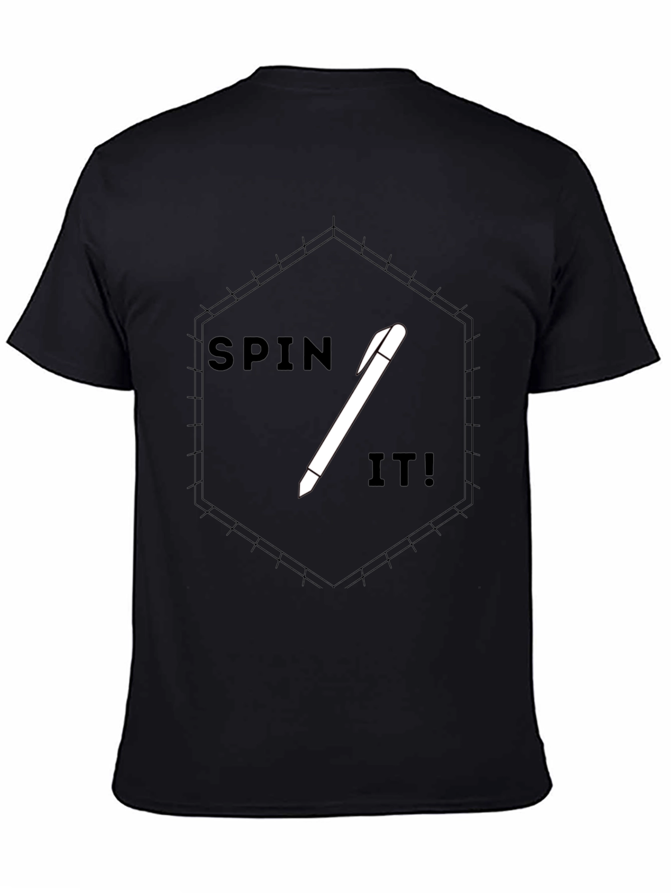 Spin It! Graphic Tee - Modern Black T-Shirt