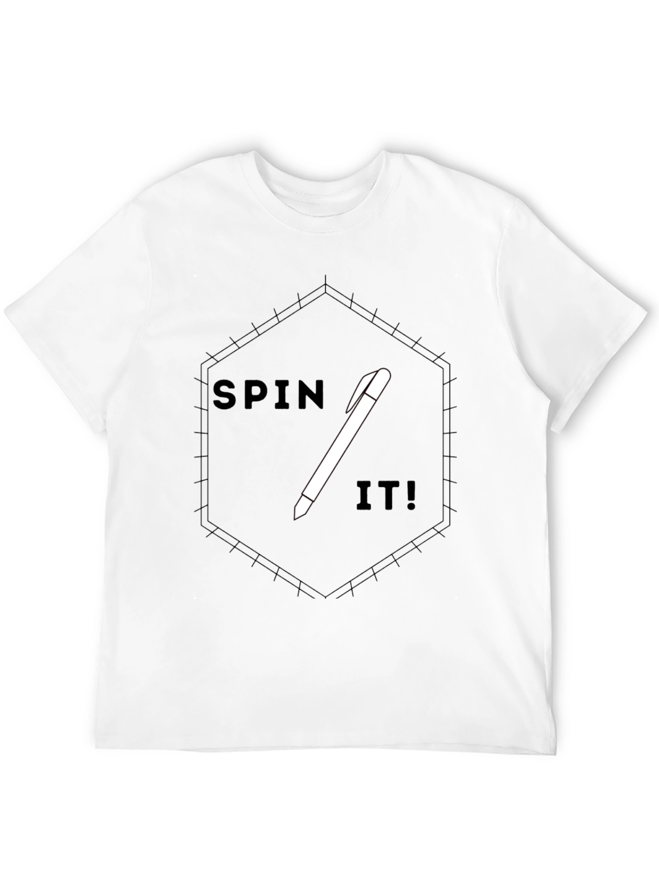 Spin It! Graphic Tee - Modern Black T-Shirt