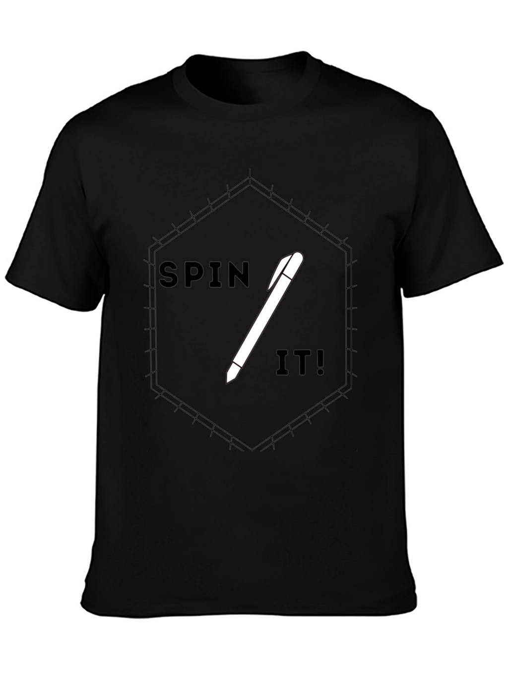 Spin It! Graphic Tee - Modern Black T-Shirt