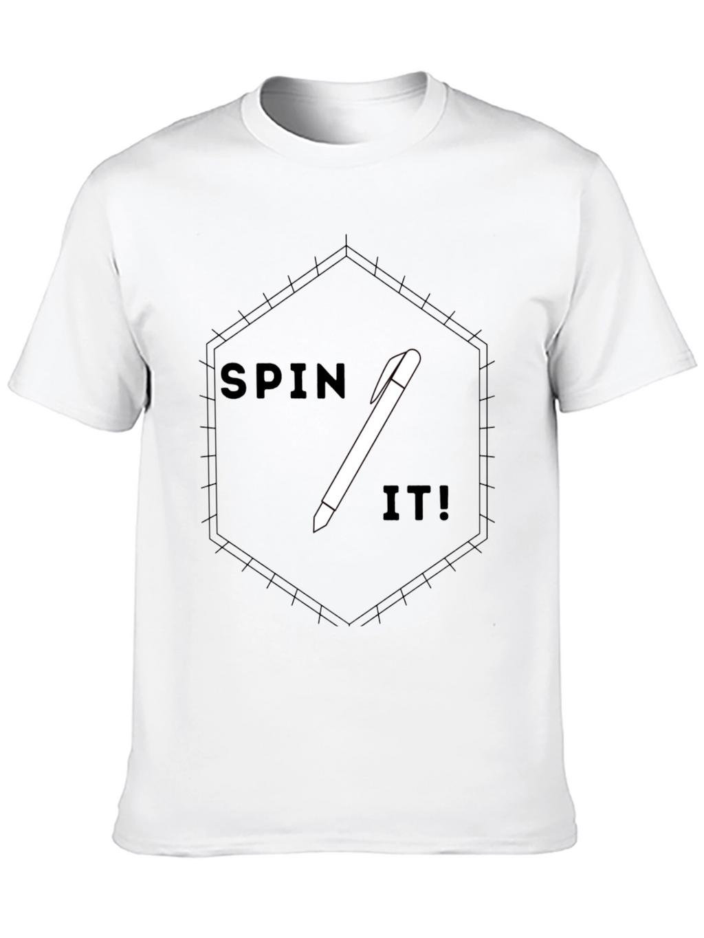 Spin It! Graphic Tee - Modern Black T-Shirt