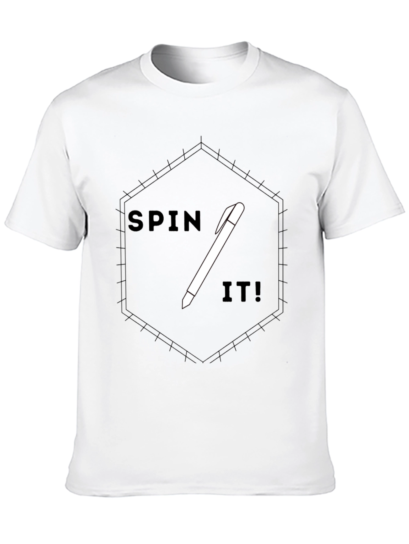 Spin It! Graphic Tee - Modern Black T-Shirt