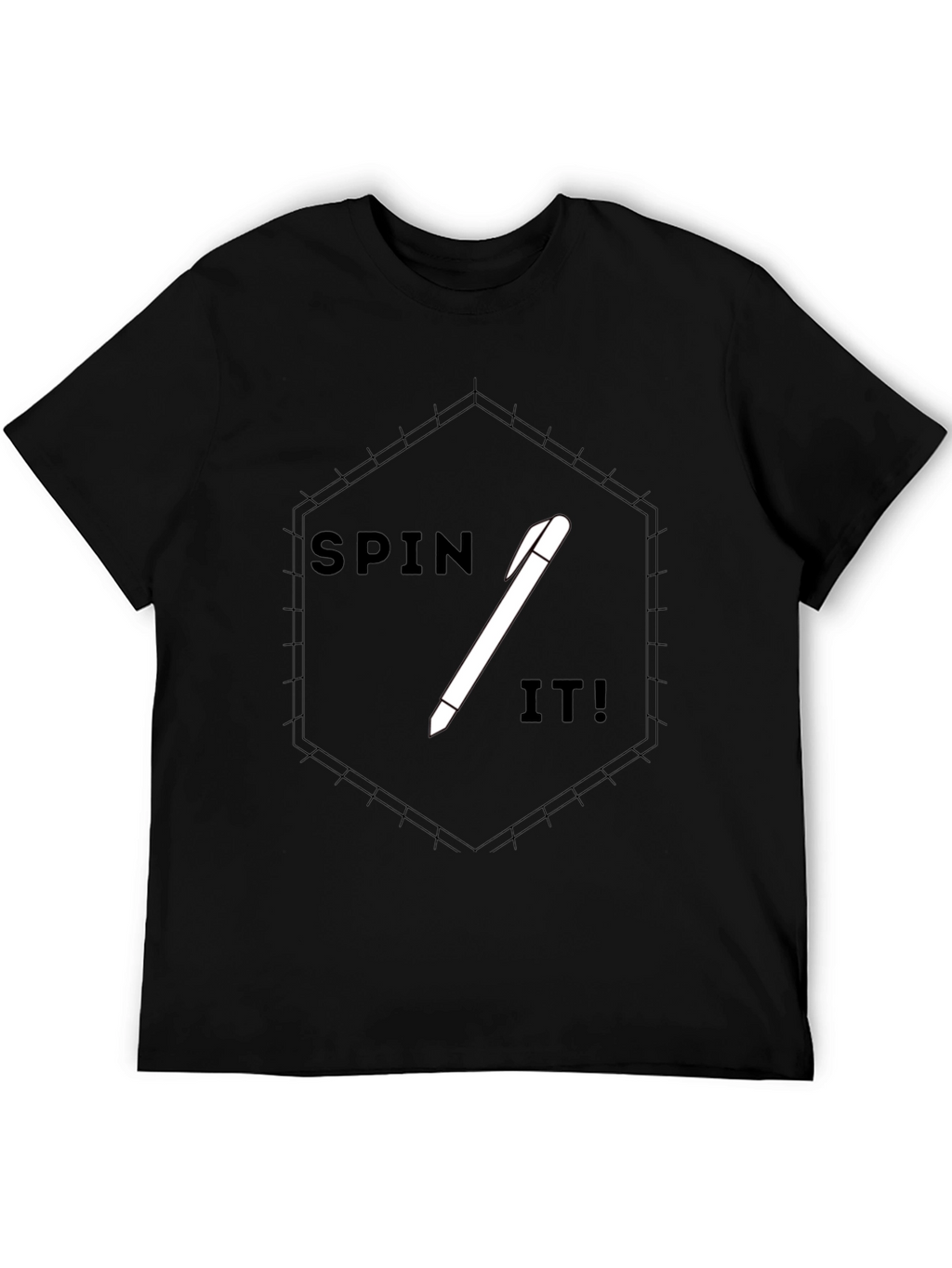 Spin It! Graphic Tee - Modern Black T-Shirt
