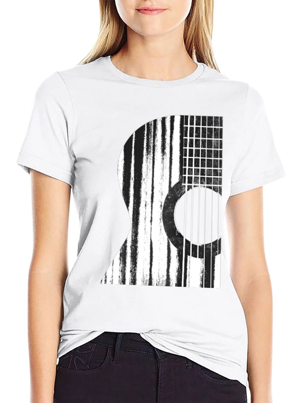 Guitar Graphic Black T-Shirt