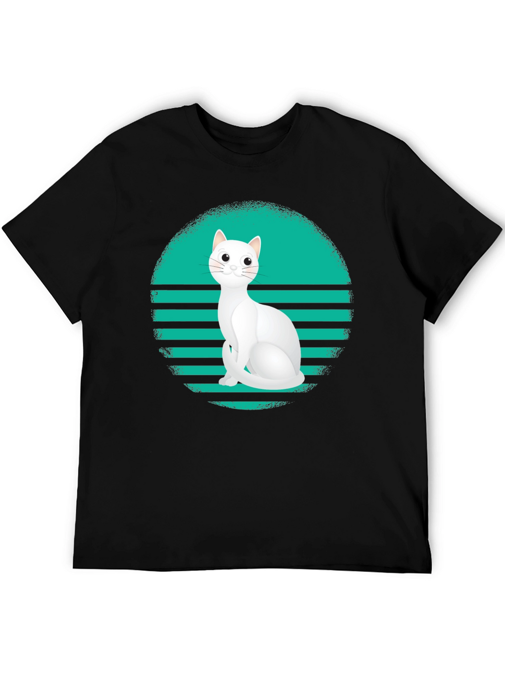 Cool Cat Retro T-Shirt - Black