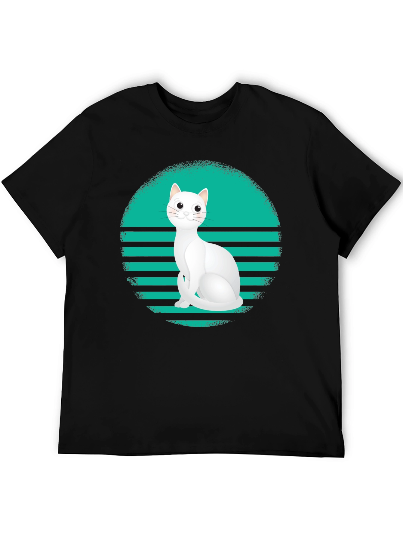 Cool Cat Retro T-Shirt - Black