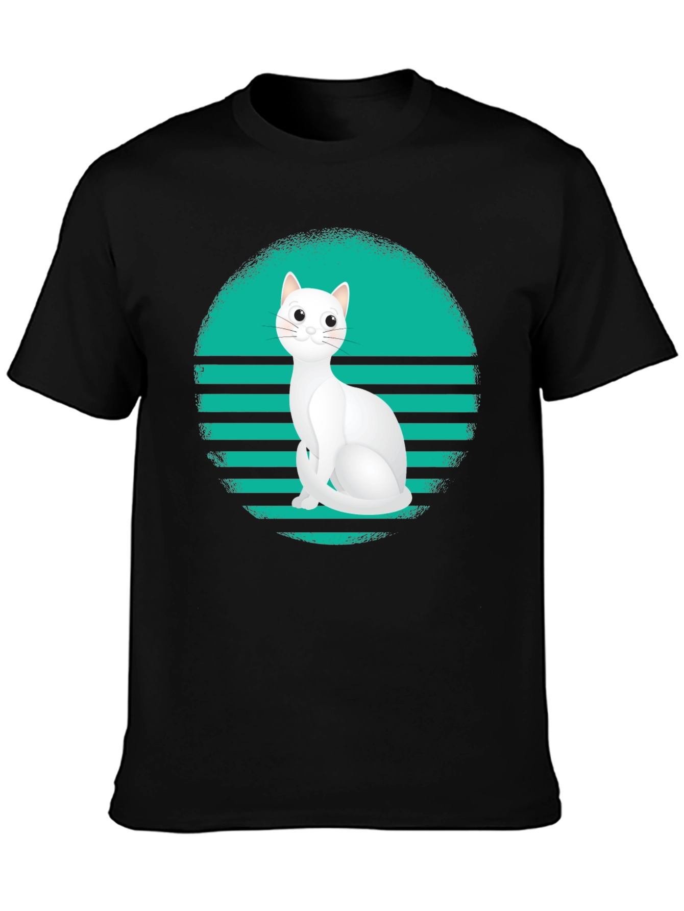Cool Cat Retro T-Shirt - Black