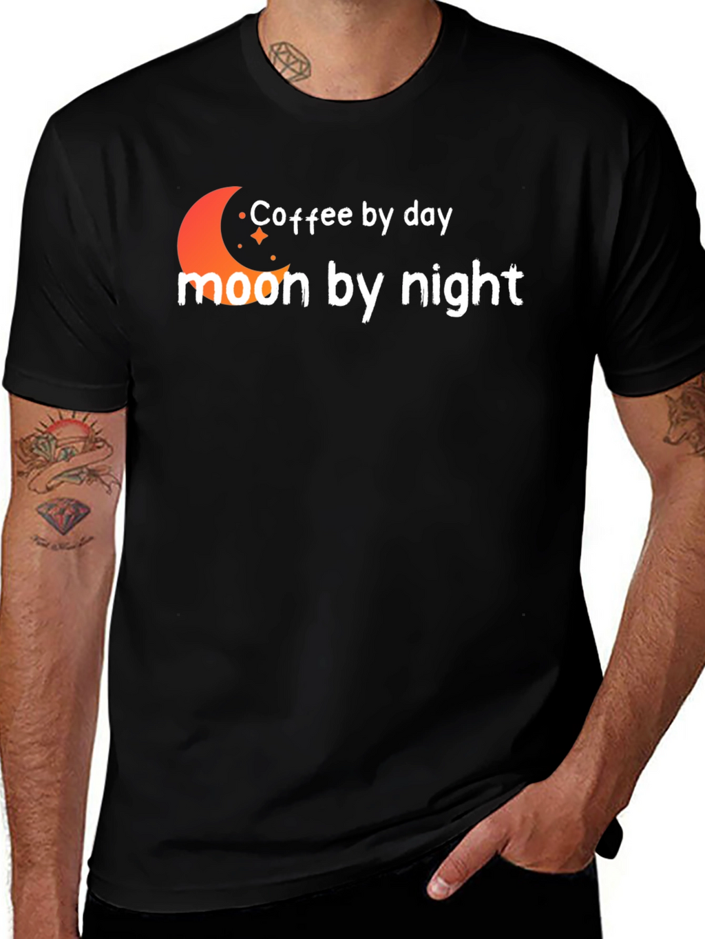 Coffee by Day Moon by Night Graphic Tee