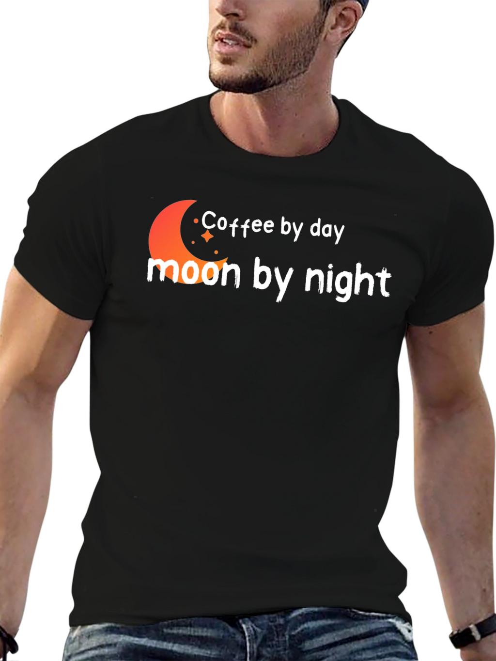 Coffee by Day Moon by Night Graphic Tee