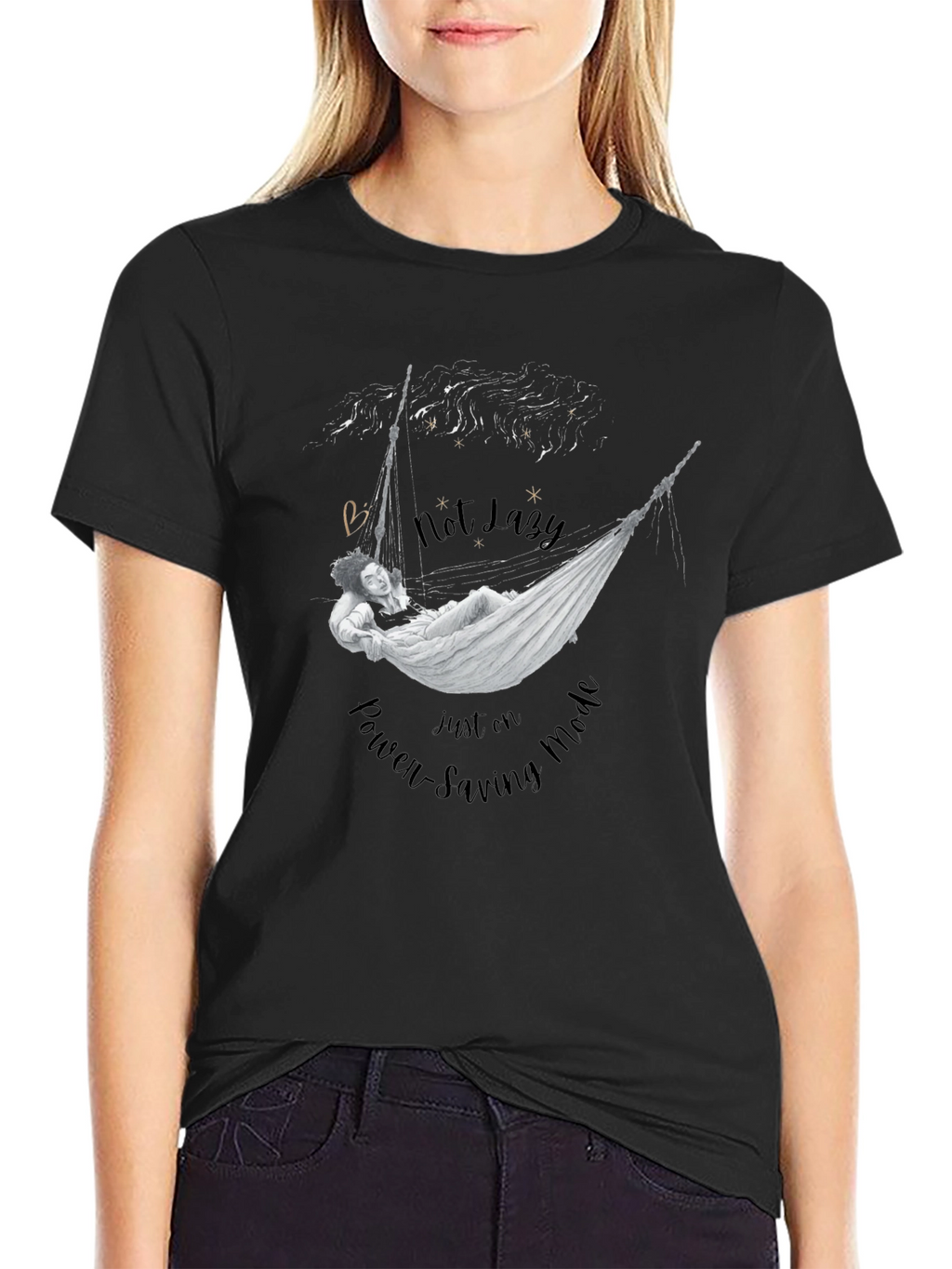Not Lazy T-Shirt: Power-Saving Mode Graphic Tee