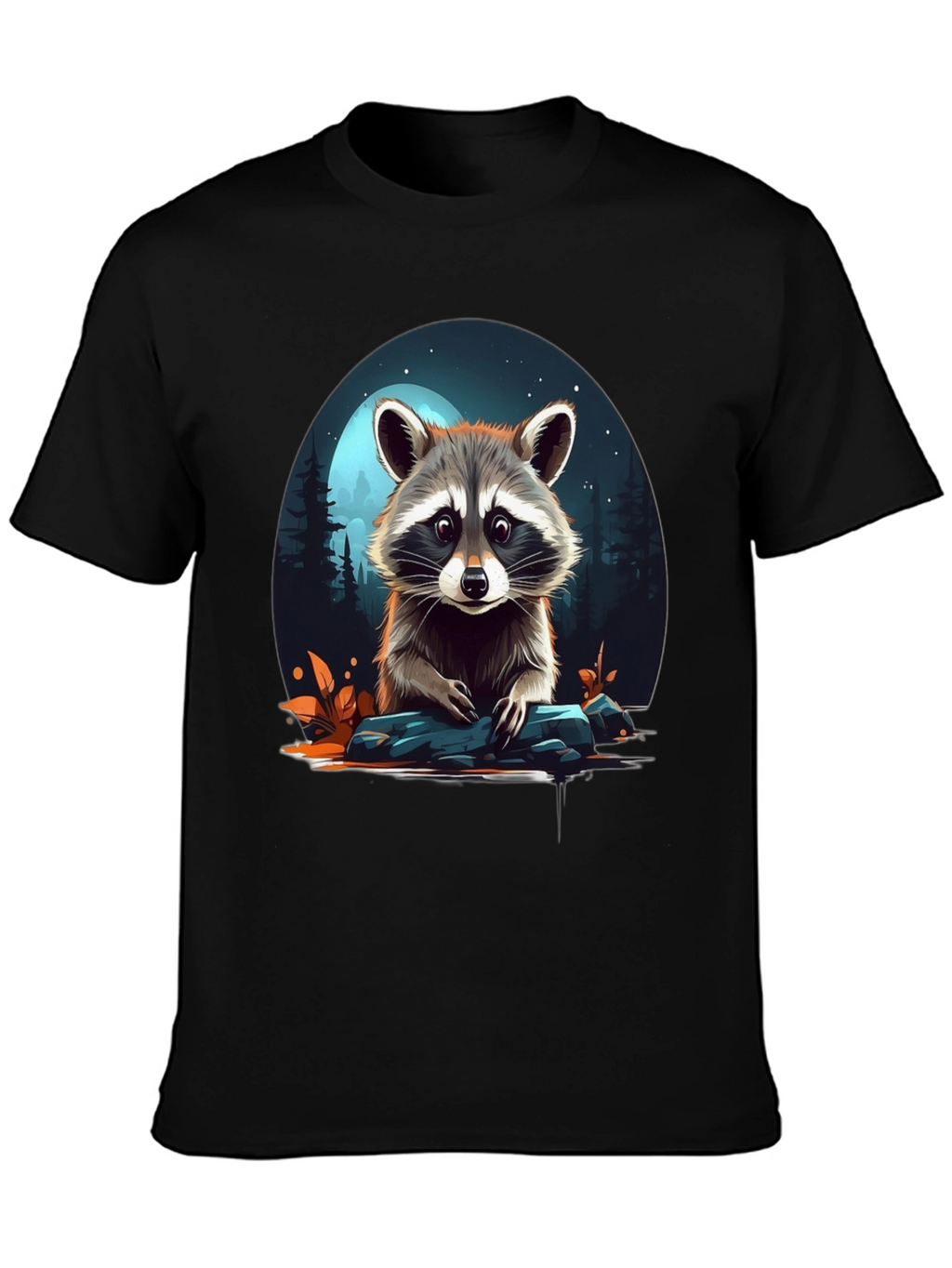 Raccoon Graphic Tee - Midnight Moon Design